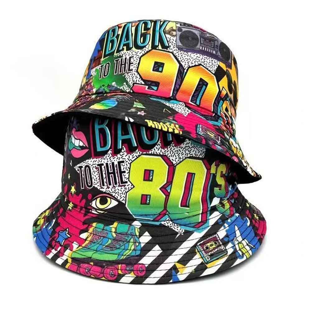 Packable Hat Nylon - Retro 80 90s vintage Bucket Hat