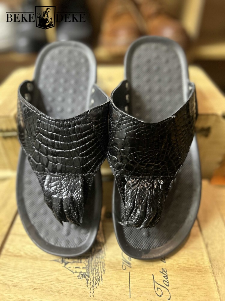 Summer Footwear Genuine Leathe - Flip Flop Leather Men recension och pris