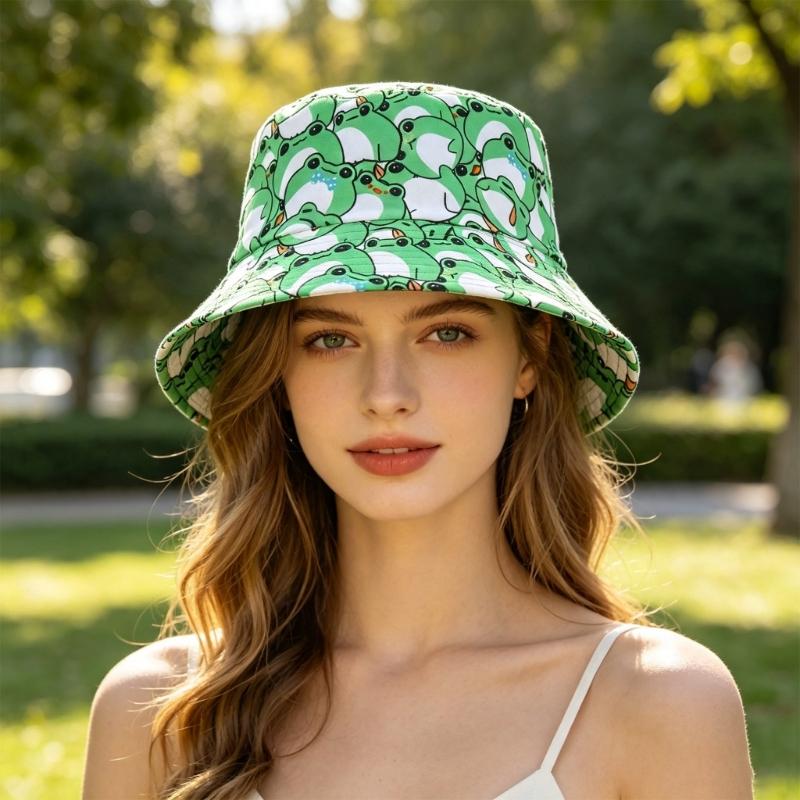 Packable Frogs Print Bucket Ha - Packable Hat Nylon recension och pris