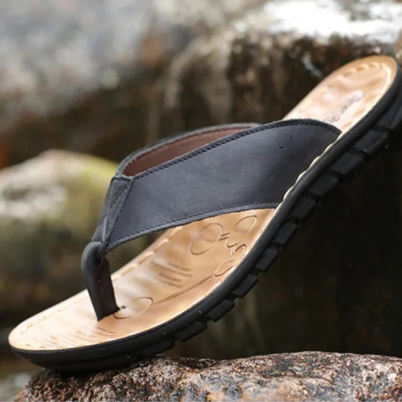 Roma Retro Man Slipper Solid C - Flip Flop Leather Men recension och pris