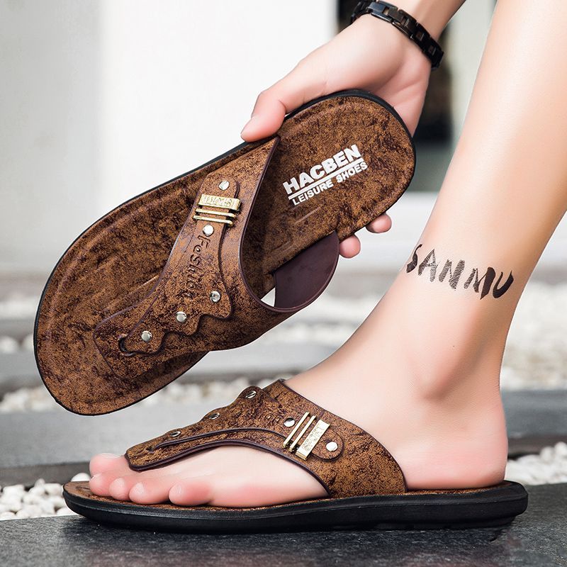 2026 New Men's Flip Flops Genu - Flip Flop Leather Men recension och pris