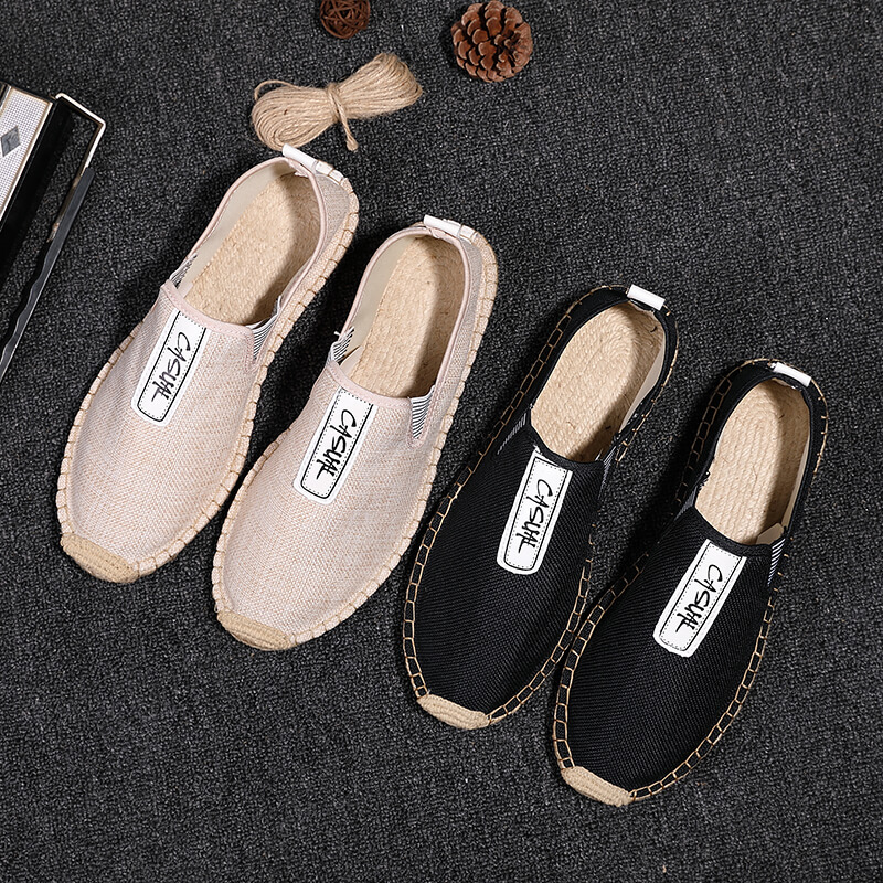 Linen Male Casual Shoes Loafer - Espadrille Slip On recension och pris
