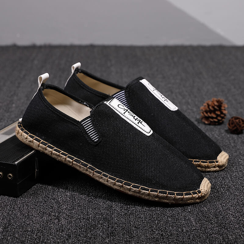 Linen Male Casual Shoes Loafer - Espadrille Slip On recension och pris